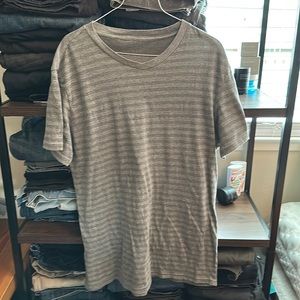 blue crown striped shirt SIZE LG (LARGE)